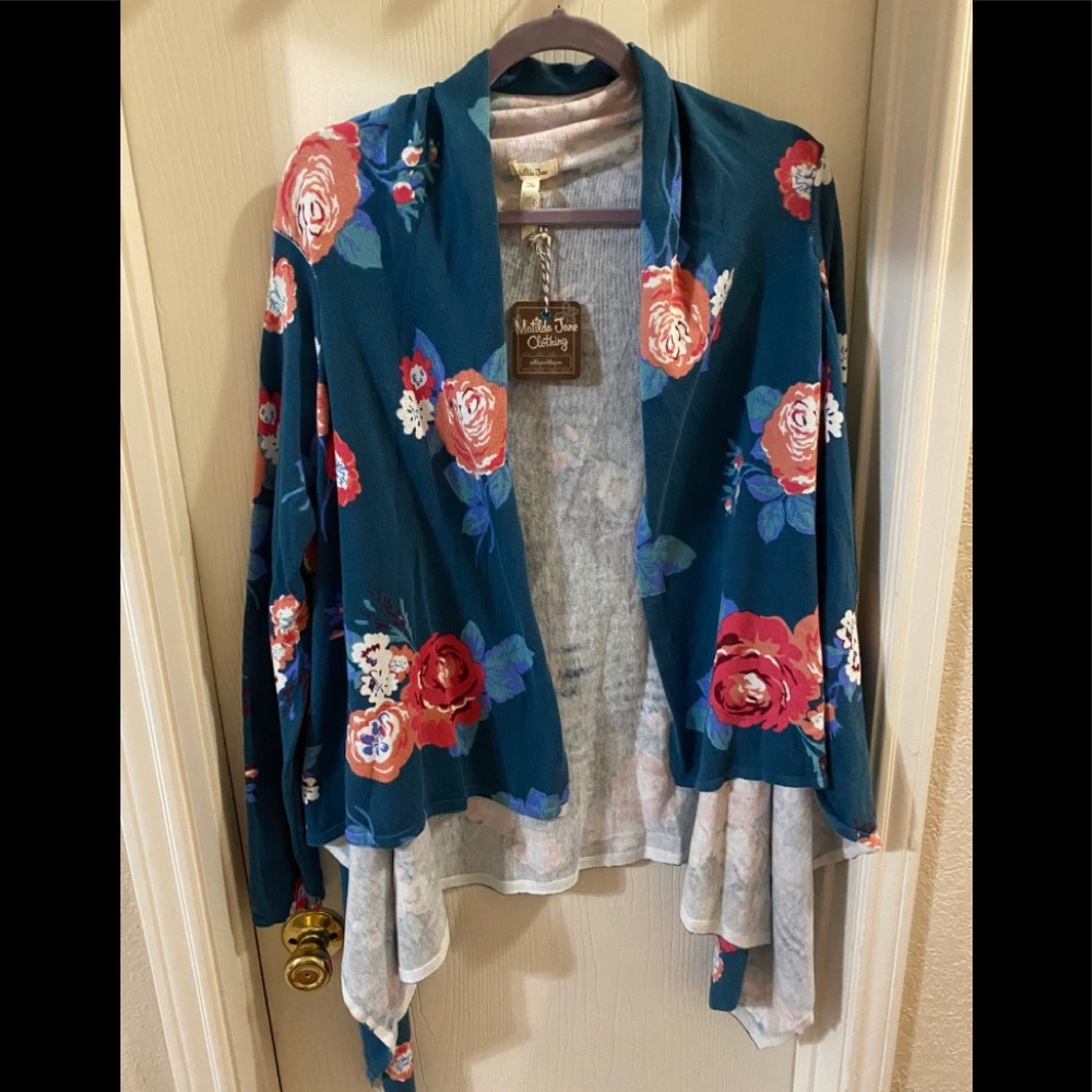 Matilda Jane Lazy Days Floral Cardigan NEW Size M
